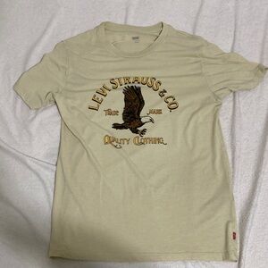 Levi's Tan Graphic Tee with Eagle Design